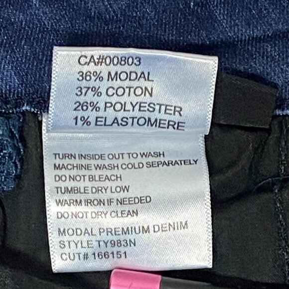 Tru Luxe Premium Platinum Stretch Mid Rise Straight Denim Medium Wash Jeans 2 - Picture 13 of 13